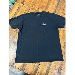 Lost Graphic Tee Mens L Black Y2K Skate Surf Streetwear California Grunge